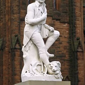 Statue of Robert Burns, Dumfries, South west Scotland