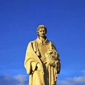 Statue of St. Vincent, Luzia Square, Lisbon, Portugal