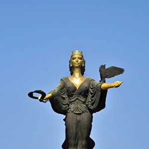 Statue of Sveta Sofia (Statue of Saint Sophia) by the sculptor Georgi Chapkanov, with