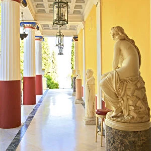 Statues at Achilleion Palace, Corfu, The Ionian Islands, Greek Islands, Greece, Europe