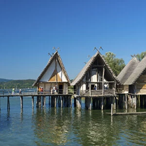 Stilt houses in Unteruhldingen, Lake Constance, Baden-Wuerttemberg, Germany