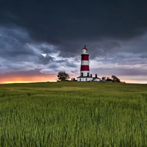 Storm Clouds at Sunset over Happisburgh Lighthouse, Norfolk, England