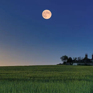 Strawberry Moon over Happisburgh Lighthouse, Norfolk, England