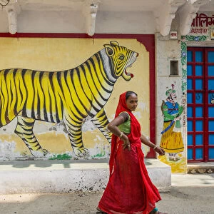 Street scene in the old town of Udaipur, Rajasthan, India