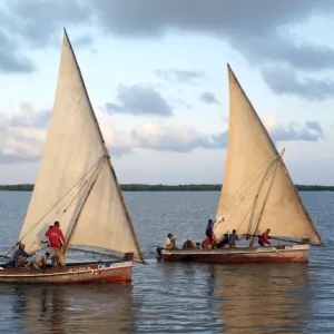 At sunrise the fishing fleet sets sail from the sheltered