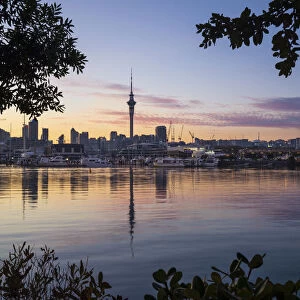 Sunrise from Westhaven marina, Auckland, New Zealand