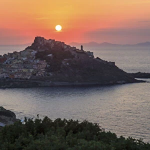 Sunset at Castelsardo, Sardinia, Italy