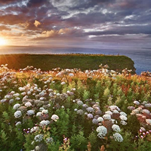 Sunset at Duncansby Head - United Kingdom, Scotland, Caithness, Duncansby Head