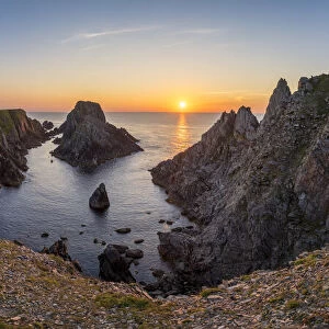 Sunset at Malin Head (most Northerly point in Ireland), County Donegal, Ireland