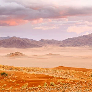 Sunset in the NamibRand Nature Reserve located south of Sossusvlei, Namibia, Africa