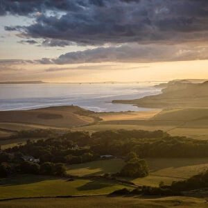 Sunset from Swyre Head, Isle of Purbeck, Jurassic Coast World Heritage Site, Dorset