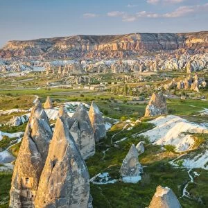 Sunset view over the Red Valley, Goreme, Cappadocia, Turkey