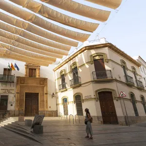 Sunshade curtains in historical centre of Caordoba, Caordoba municipality, province