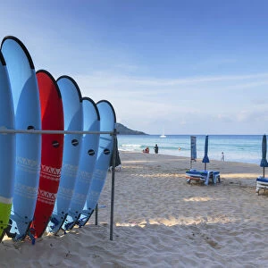 Surfboards on Kata Noi Beach, Phuket, Thailand