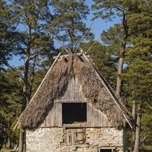 Sweden, Faro Island, Broa, antique barn