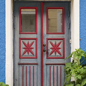Sweden, Southern Sweden, Ystad, colorful doorway