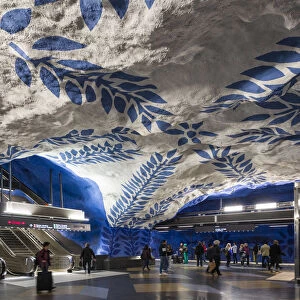 Sweden, Stockholm, Stockhom Underground Metro, T-Centralen Station
