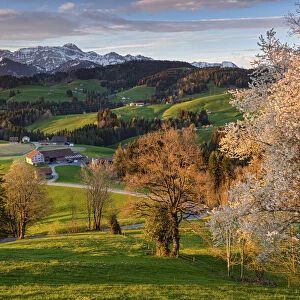 Switzerland, Canton Appenzell, view from Saantisblick