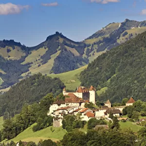 Switzerland, Canton of Fribourg, La Gruyeres, Castle of Gruyeres (Chateau de Gruyeres)