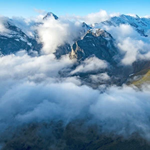 Switzerland, Swiss Alps, Bernese Alps, view from Schilthorn
