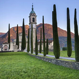 Switzerland, Ticino Canton, Gentilino village, Sant Abbondio church