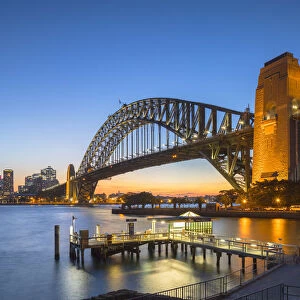 Sydney Harbour Bridge at sunset, Sydney, New South Wales, Australia