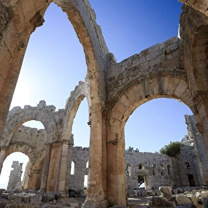 Syria, Aleppo, the Dead Cities, Ruins of the Basilica of Saint Simeon (Qala at