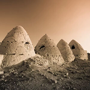 Syria, Hama surroundings, the Beehive Village of Sarouj, made of mud dwellings