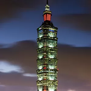 Taipei 101 at dusk, Xinyi, Taipei, Taiwan