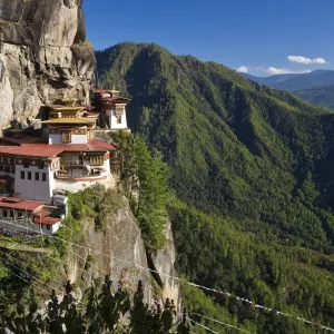 Taktsang Dzong (monastery) or Tigers Nest