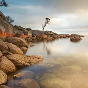 Tasmania, Australia. Binalong bay, Bay of Fires at sunrise