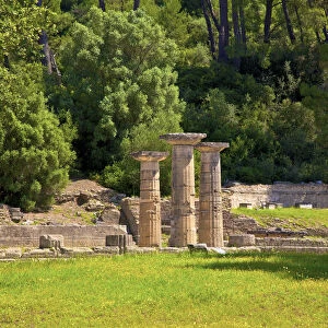 Temple of Hera, Olympia, Arcadia, The Peloponnese, Greece, Southern Europe