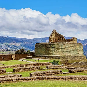 Temple of the Sun, Ingapirca Ruins, Ingapirca, Canar Province, Ecuador