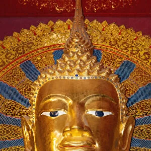 Thailand, Chiang Mai, Wat Phra Sing, Buddha Statue in the Main Prayer Hall
