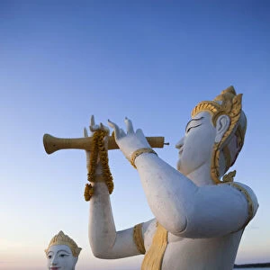 Thailand, Ko Samet, Saikaew Beach, Flute Player and Mermaid Statue