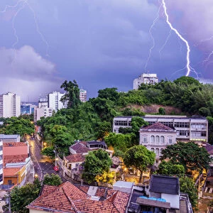 Thunderstorm over Niteroi, State of Rio de Janeiro, Brazil
