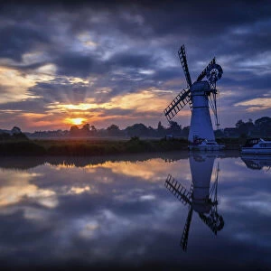 Thurne Mill at Sunrise, Norfolk Broads, Norfolk, England