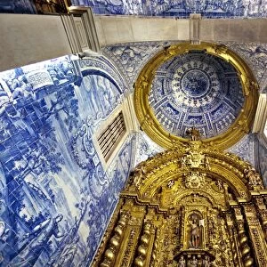 Tiled church, Igreja de Sao Laurenco, Almancil, Algarve, Portugal