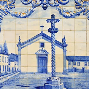 Tiles depicting monuments of Castelo Branco, in the Episcopal Gardens (Jardins do