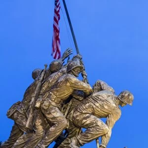 Time lapse of the Statue of Iwo Jima Us Marine Corps Memorial at Arlington National Cemetery
