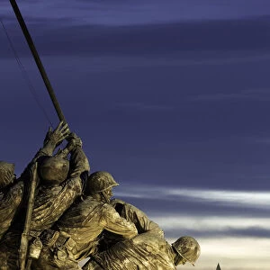 Time lapse of the Statue of Iwo Jima Us Marine Corps Memorial at Arlington National