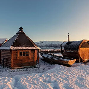 tipical lodge for sauna near Tromso, Troms County, Norway