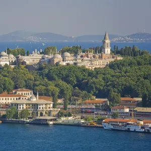 Topkapi Palace and Bosphorus from Galata Tower