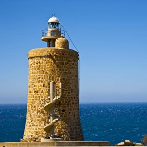 Torre de Gracia lighthouse, in the coast of Cadiz, Andalucia, Spain