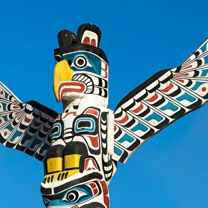 Totem pole at Brockton Point, Stanley Park, Vancouver, British Columbia, Canada