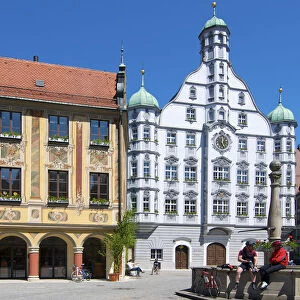 Town Hall and Steuerhaus, Memmingen, Allgaeu, Bavaria, Germany
