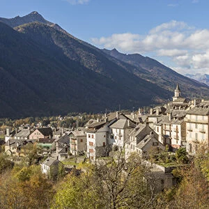 the town of Vocogno and the mountains of Val Vigezzo seen from Caveggia, Val Vigezzo