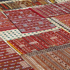 Traditional carpets in the Old Medina of Fes, Fez-Meknes Region, Morocco