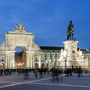 The traditional Christmas tree at Terreiro do Paco, the historic centre of Lisbon