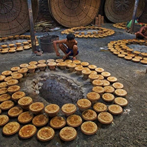 Traditional curd making, Sherpur, Bogura, Bangladesh